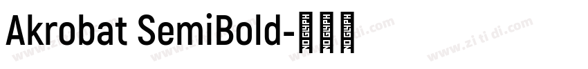 Akrobat SemiBold字体转换